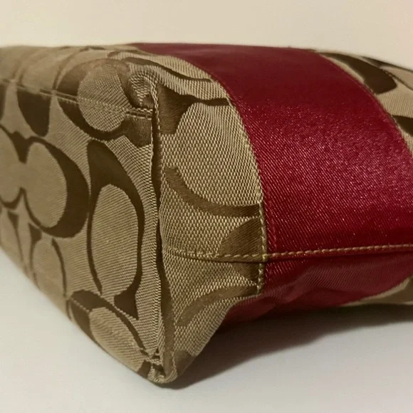 Coach Vintage Legacy Red Stripe Signature Cs Tote Shoulder Bag 2006 - Picture 6 of 10